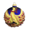 Firebird Blue Glass Christmas Ball Ornament Bauble Made in Ukraine 4"